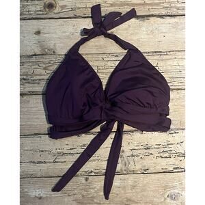 Women's Faux Wrap Bikini Top - Kona Sol Burgundy Size D/DD Cup